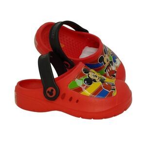 Disney Mickey, Donald, Goofy Red Clogs - Size 7/8 - NEW